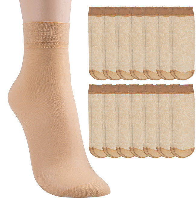 베이스알파 에센셜 20D 베이직 발목 스타킹