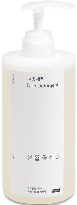 생활공작소 주방세제 쌀뜨물향, 750ml, 1개