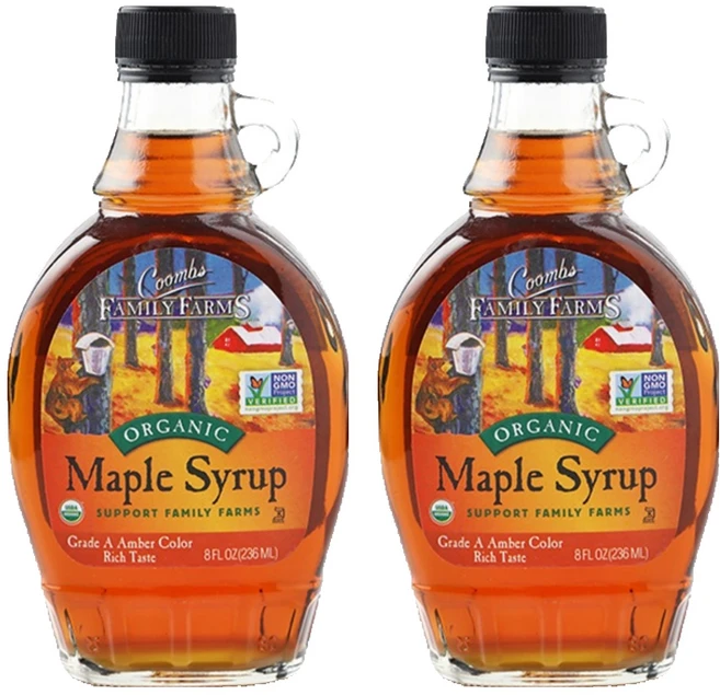 쿰스패밀리팜스 유기농 메이플 시럽, 2개, 236ml - 쿠팡