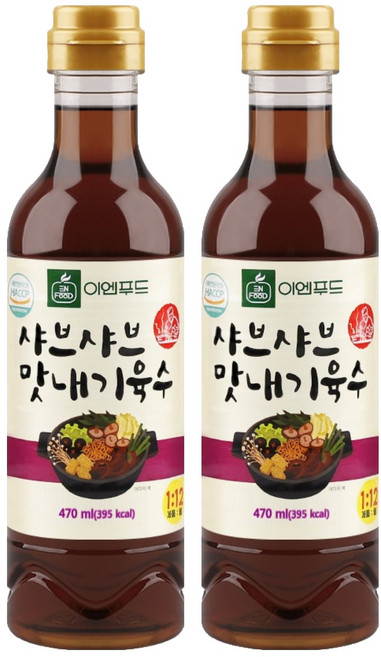 이엔푸드 샤브샤브 맛내기육수, 470ml, 2개