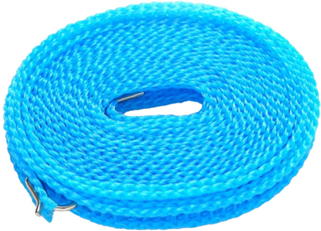 앞날앤 미끄럼방지 야외 캠핑 빨래줄 8m, 블루, 1개