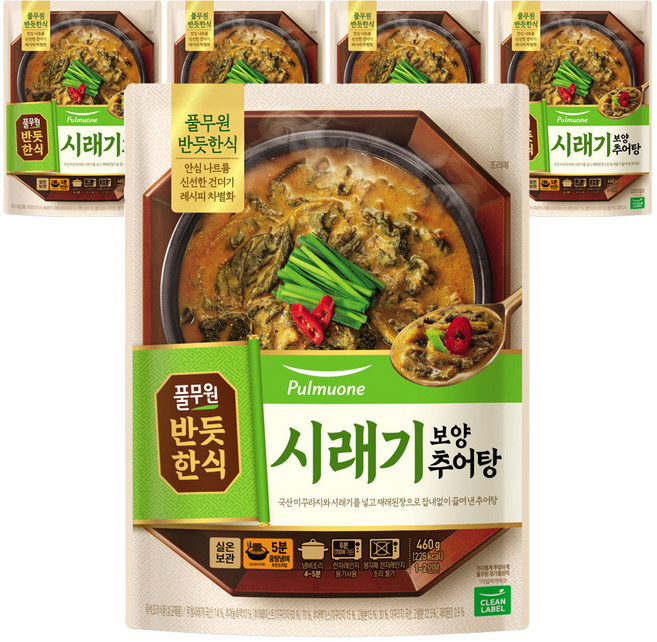 Pulmuone 圃美多 菜乾泥鰍湯, 460g, 5個