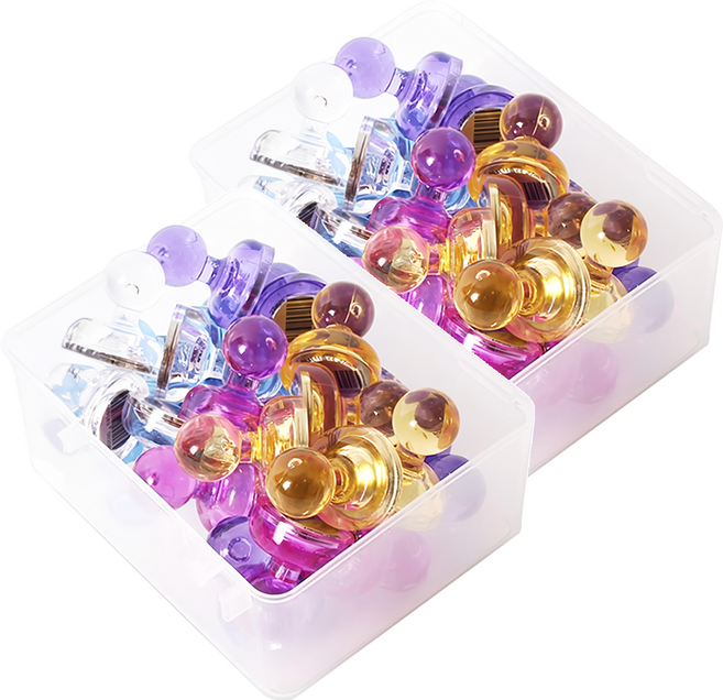 magpia 跳棋型磁鐵 迷你(12 x 12 x 16mm) 30個, 多色, 2盒