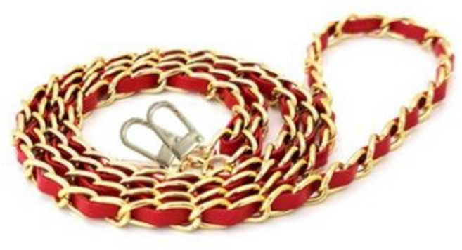 휴대폰 지갑케이스 호환 골드 체인 폰스트랩, 레드, 1개