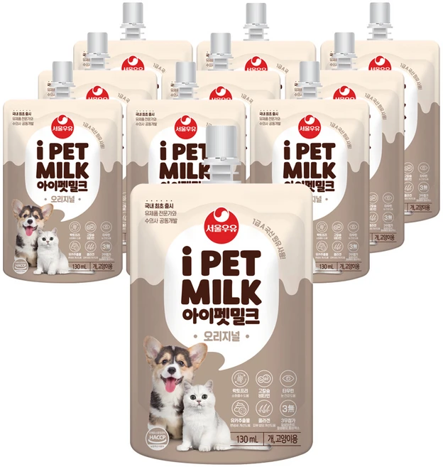 아이펫밀크 반려동물, 오리지널, 130ml, 10개 - 쿠팡