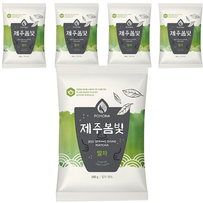 포모나 제주봄빛 말차 파우더, 500g, 1개입, 5개