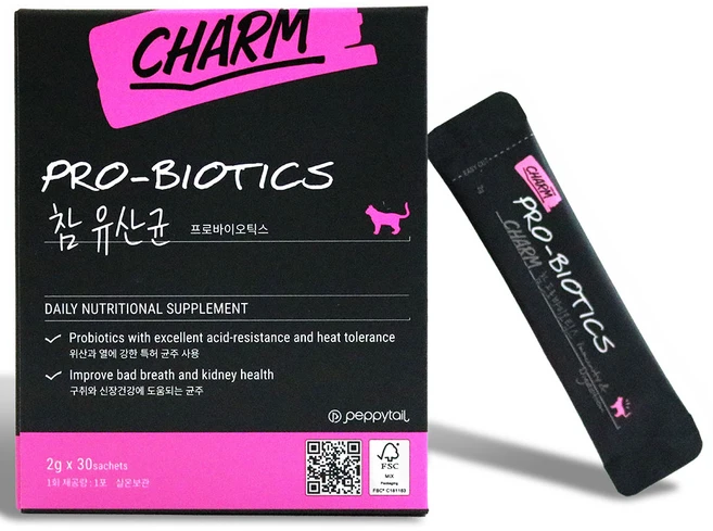 페피테일 고양이 참 영양제, 30회분, 장건강/유산균, 1개 - 쿠팡