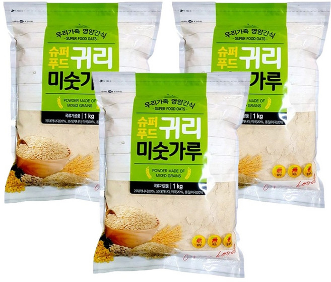 대주식품 슈퍼푸드 귀리 미숫가루, 1kg, 3개