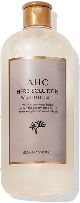 AHC 허브 솔루션 위치 하젤 토너, 500ml, 1개