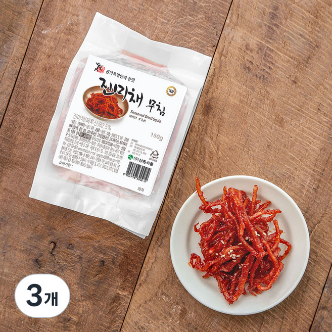 권기옥 명인 웃말 진미채 무침, 150g, 3개