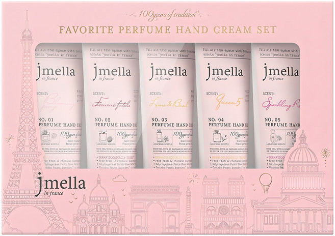 jmella 法式Favorite香水護手霜5款禮盒組, 1組