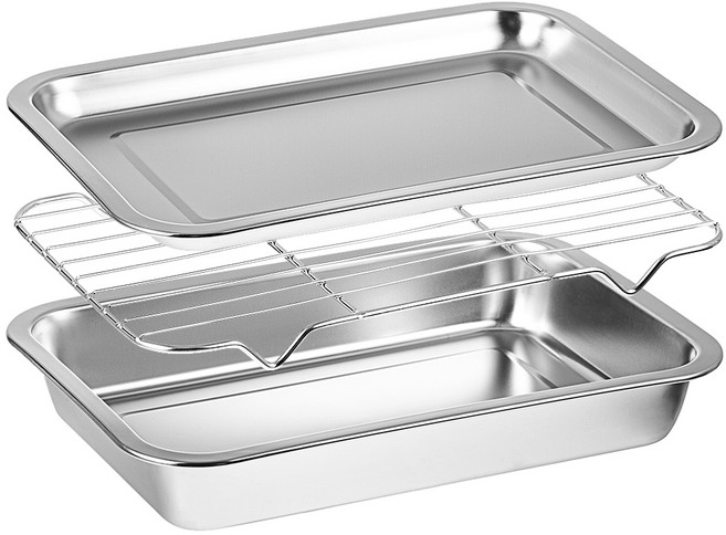 코멧 홈 스테인리스 사각 밧드 랙 + 트레이 + 밧드 세트, 1세트