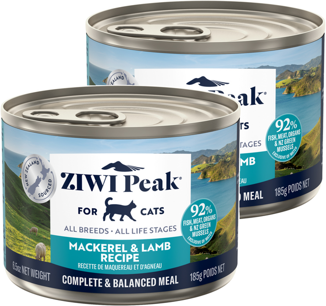 ZIWI Peak 滋益巔峰 經典系列 貓咪主食罐, 鯖魚羊肉, 185g, 2罐