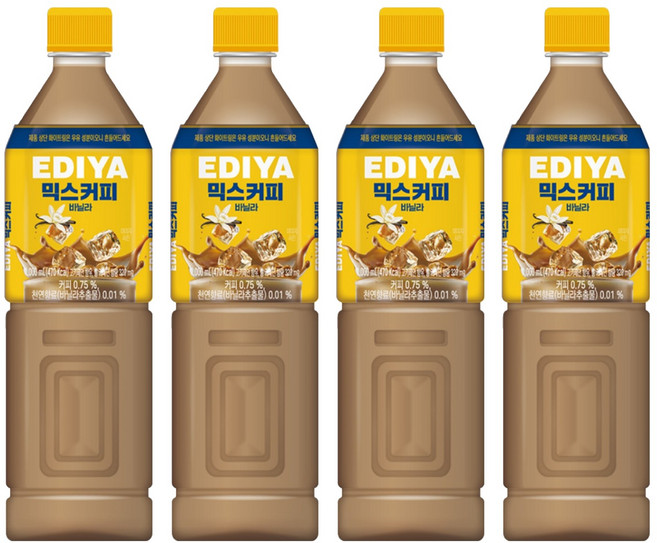 이디야 믹스커피 바닐라, 1L, 4개