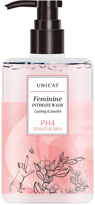 UNICAT 變臉貓 PH4私密呵護潔淨露 淡雅梔子花香氛, 200ml, 1瓶