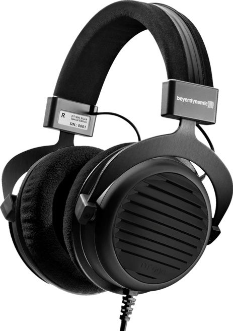 beyerdynamic 拜雅 有線頭戴式耳機, 夜霧黑, DT 990 BLACK SPECIAL EDITION