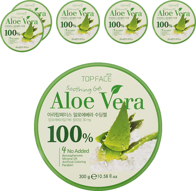 TOPFACE 保濕修護凝膠 蘆薈, 300g, 6罐