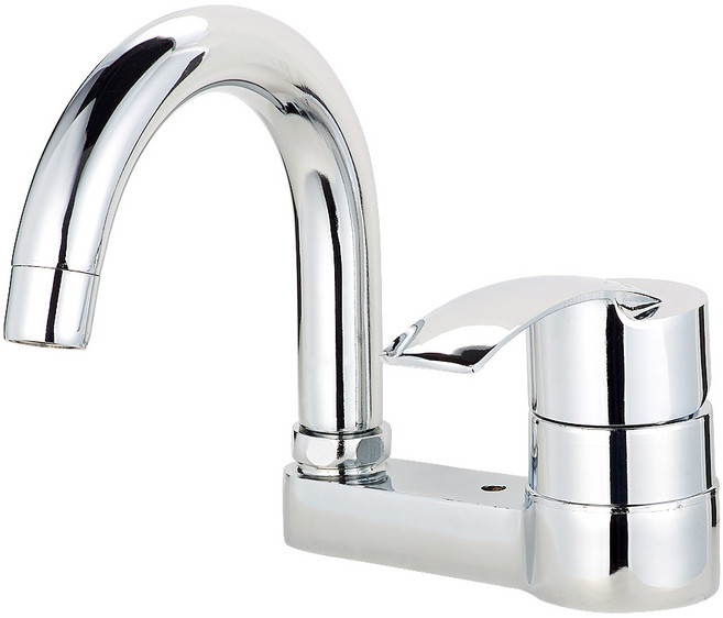 미리내 투홀 거위목 세면기 수전 MP-304B, 1개