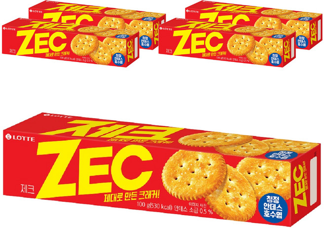 제크 오리지널 크래커, 100g, 5개