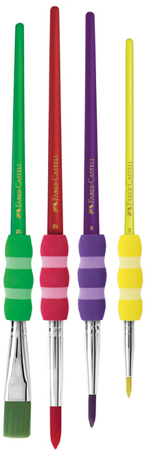 FABER-CASTELL 輝柏 甜筒水彩筆 輝柏481600 4支, 4色, 1組