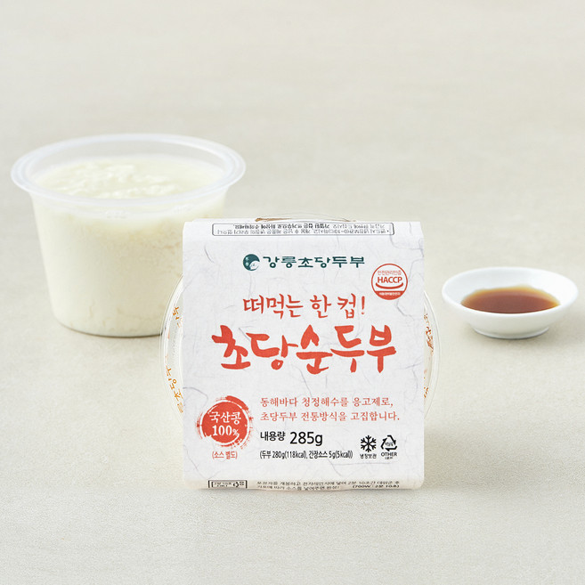 강릉초당두부 떠먹는 한 컵 초당순두부, 285g, 1개