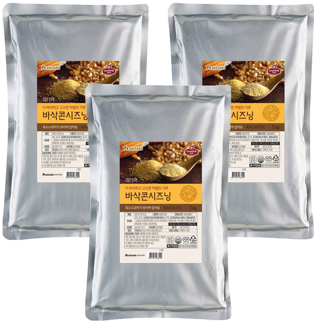 대상 쉐프원 바삭콘 시즈닝, 1kg, 3개