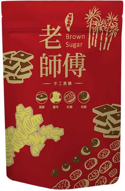 老師傅 黑糖紅棗桂圓茶磚, 500g, 11個, 1袋