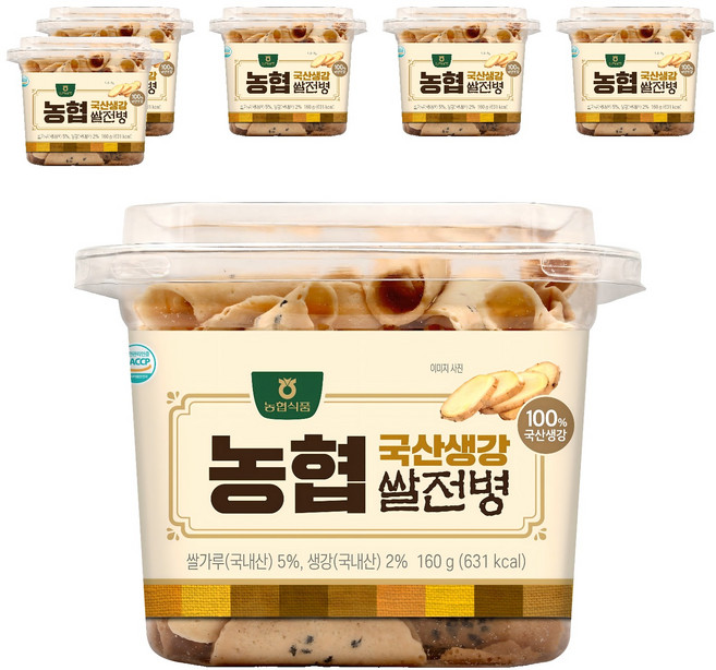 농협식품 생강 쌀전병, 160g, 6개