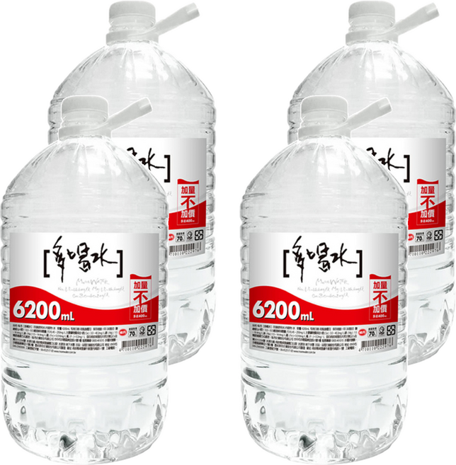 多喝水 礦泉水, 6.2L, 4桶