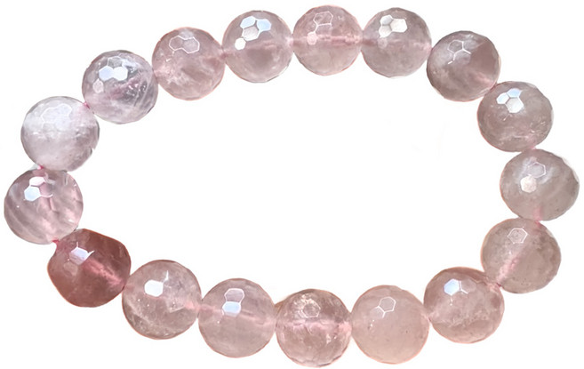 天然粉水晶切角手珠