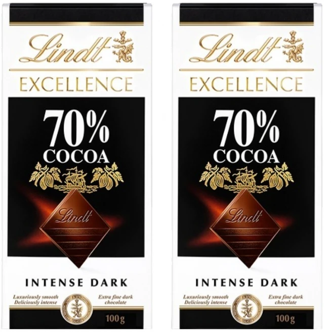 린트엑셀런스 다크 초콜릿바, 100g, 2개 - 쿠팡