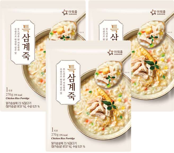 OURHOME 愛味弘 雞粥, 270g, 3包