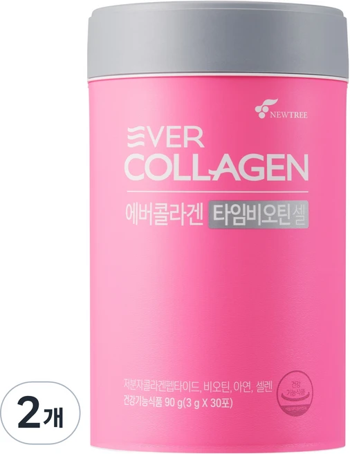 에버콜라겐 타임비오틴 셀, 90g, 2개 - 쿠팡