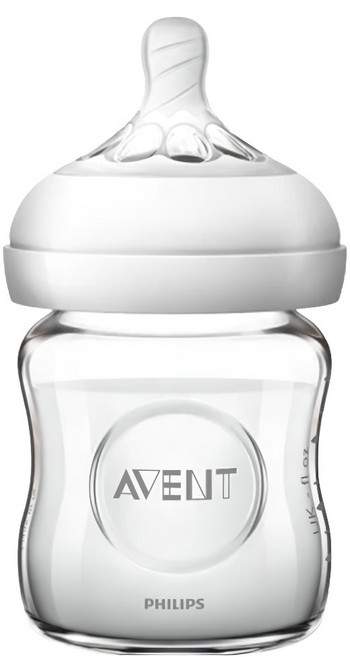 PHILIPS 飛利浦 AVENT 新安怡 親乳感玻璃防脹氣奶瓶 0歲以上, 白色, 120ml, 1個