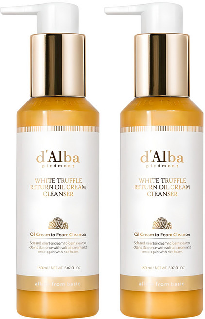 달바 화이트 트러플 리턴 오일 크림 클렌저, 150ml, 2개