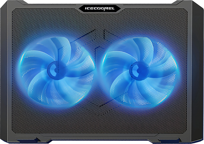 ICECOOREL OMG 強力雙風扇筆電散熱器 S511, 黑色, 1個
