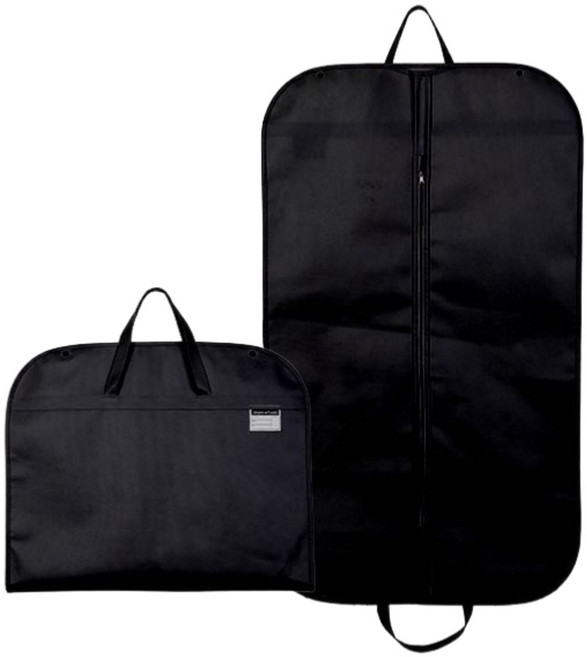 마샤투 접이식 여행용 부직포 슈트 케이스 블랙, 2개, 1개입