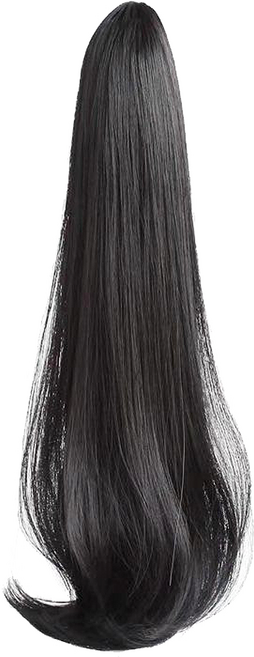바코젤 포니테일 집게가발 부분가발, 블랙, 1개