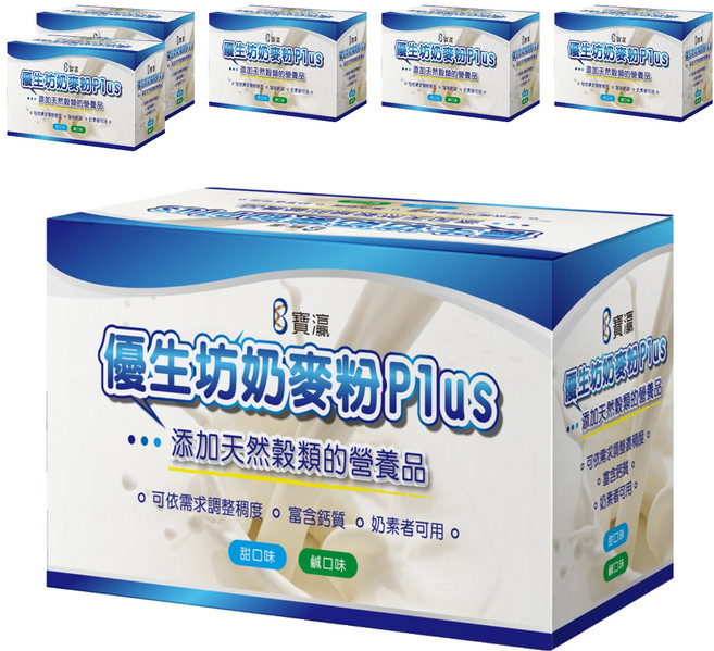 優生坊 奶麥粉 PLUS 甜口味 15包, 36g, 6盒