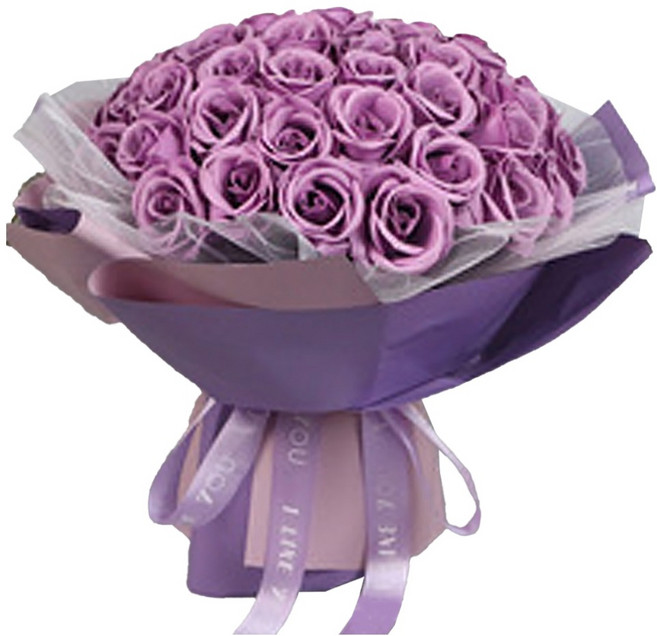 香皂花 51朵, 粉紫色