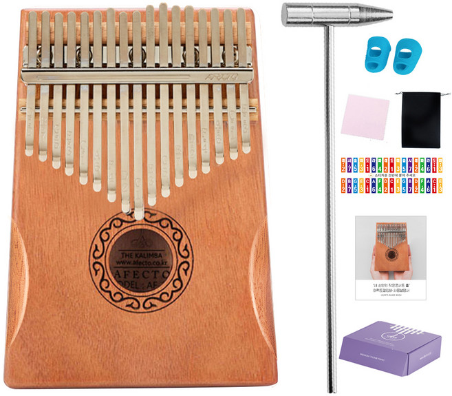 아펙토 어쿠스틱 17음계 C키 써클 칼림바 + 구성품세트, 1개