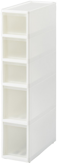 JEJ ASTAGE Slim 小物抽屜櫃, 5層, 白色