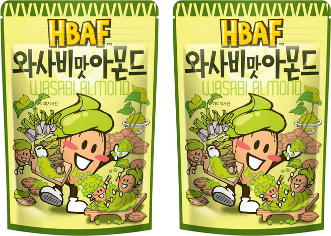 HBAF 山葵杏仁, 120g, 2包