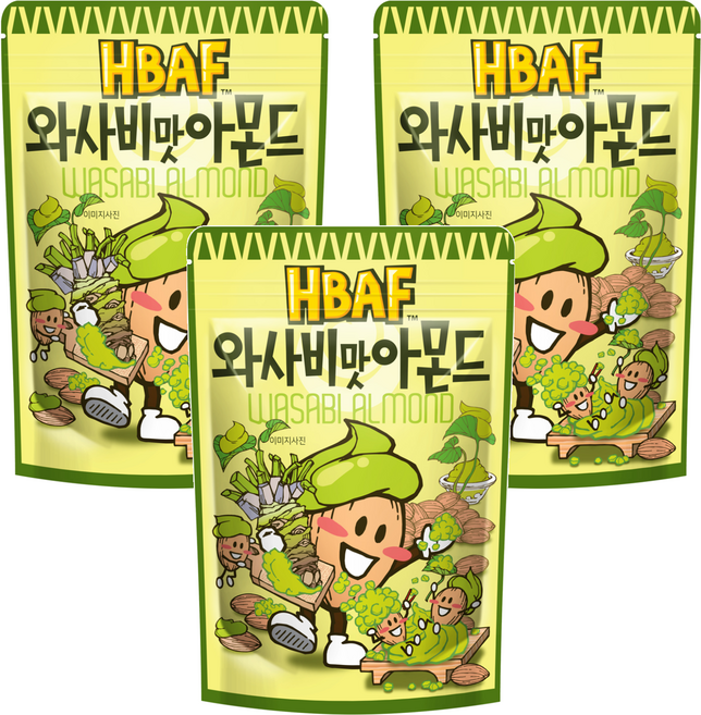 HBAF 山葵杏仁, 120g, 3包