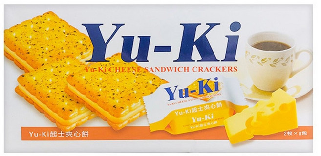 Yu-Ki 起士夾心餅 8入, 150g, 1盒
