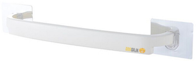 또사자 무타공 수건걸이 부착형, 화이트, 1개