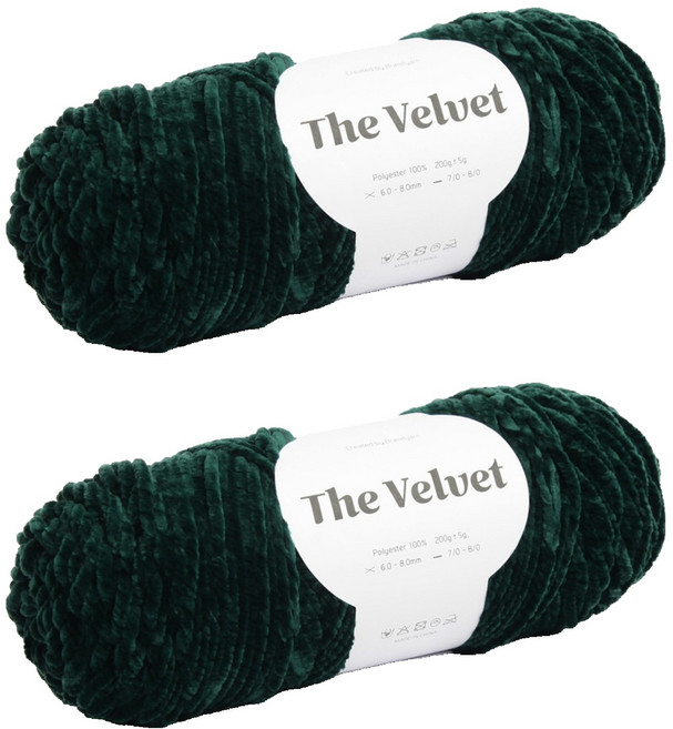 브랜드얀 더벨벳 뜨개실, 17 딥포레스트, 2개