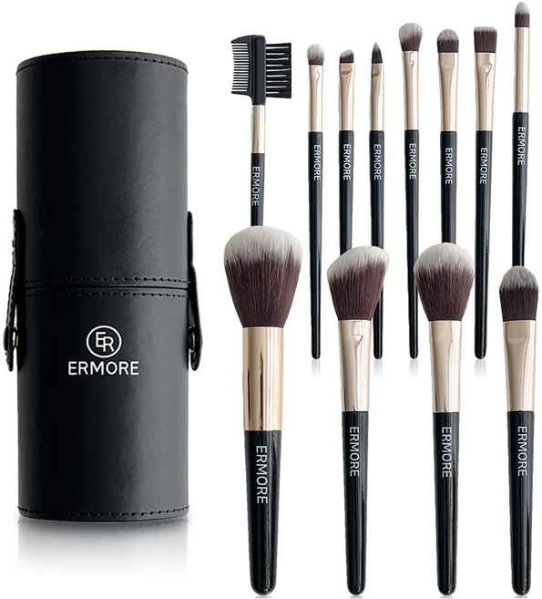 에르모어 메이크업 브러쉬 12종 세트, 혼합색상, 1개 - 쿠팡