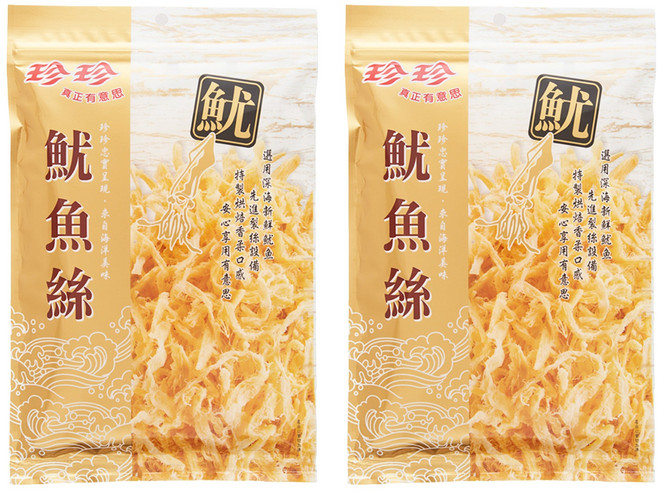 珍珍 魷魚絲, 80g, 2包