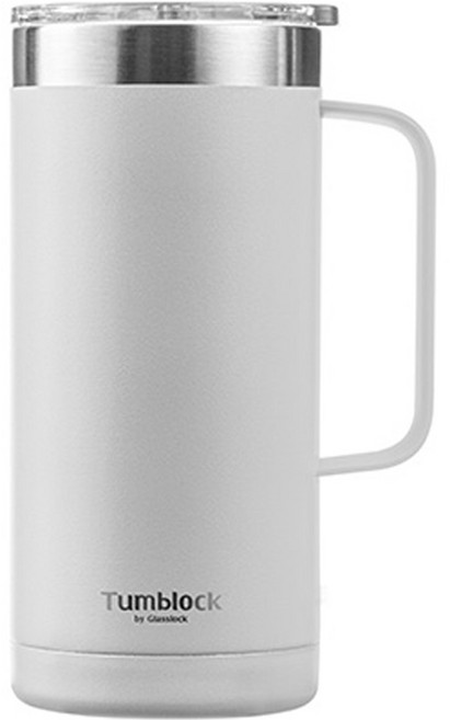 텀블락 글라스락 플레인 머그 텀블러 500ml, 그레이, 1개